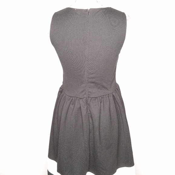 Black White Dress White Color Block Stripe Flare - Picture 8 of 14